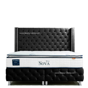 Lit coffre Clouté noir